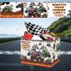 XHWZOF Monster Trucks Storage Basket with Monster Truck Parking Sign,Car Room Decor for Boys ,Kids Laundry Basket Gift Bag Storage Organizer(Monster Trucks-Flag) view 3