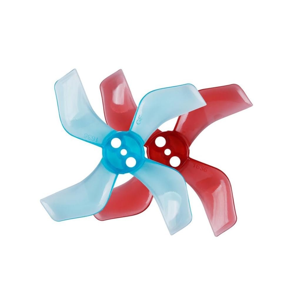 Compatible with GEMFAN 1636 Propeller 40mm 1.6-Inch Paddle Indoor Bushless Small Machine Compatible TinyGO Series Drone for RC FPV Racing Drone(Red 1636 1.5mm)
