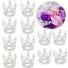 12 Pcs Crown Cake Topper, Mini Tiara Small Cake Crown Topper for Birthday Wedding Party Bouquet Flower Arrangements Baby Shower Decor view 1