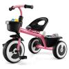 BABY JOY Toddler Tricycle, Kids Trike with Adjustable Seat, Front & Rear Storage Baskets and Heavy-Duty Carbon Steel Frame, 3-Wheel Toddler Bike for Boys & Girls 1.5-5 Years Old (Pink) view 1