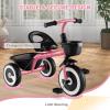 BABY JOY Toddler Tricycle, Kids Trike with Adjustable Seat, Front & Rear Storage Baskets and Heavy-Duty Carbon Steel Frame, 3-Wheel Toddler Bike for Boys & Girls 1.5-5 Years Old (Pink) view 3
