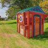 Eco Friendly Outdoor Wooden 4 in 1 Game House for gplayhouse with Different Games on Every,Solid Wood,61.4" Lx45.98 Wx64.17 H NP769 view 1