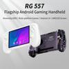 RG557 Retro Handheld Game Console , 5.48 Inch AMOLED Screen Handheld Emulator Android 14 System Dimensity 8300 Processor Support WiFi 6E Bluetooth 5.3(White) view 2