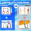 2x65 Ft Ninja Obstacle Course Kit for Kids with Slackline and 12 Fun Accessories Including Climbing Net, Rope Ladder, Monkey Bars, Ninja Obstacle Course for Kids Ages 3+ with 440lbs Weight Capacity view 4