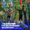 2x50 Ft Ninja Obstacle Course Kit for Kids with Slackline and 13 Fun Accessories Including Climbing Net, Rope Ladder, Monkey Bars, Ninja Obstacle Course for Kids Ages 3+ with 440lbs Weight Capacity view 2