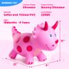 EVERICH TOY Dinosaur Bouncy Animal Toys, Pink Triceratops Bouncer, Ride on Bounce Hopper for Kids 2-5 Indoor Outdoor Activity Birthday for 18 Months 2 3 4 Years Old Boys view 3