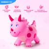 EVERICH TOY Dinosaur Bouncy Animal Toys, Pink Triceratops Bouncer, Ride on Bounce Hopper for Kids 2-5 Indoor Outdoor Activity Birthday for 18 Months 2 3 4 Years Old Boys view 4