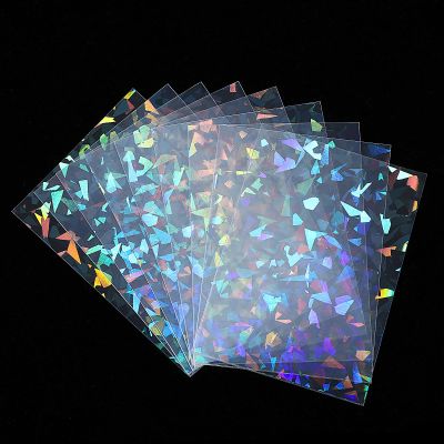 100 Pcs Photocard Sleeves Diamond-Shape Laser Flashing-Card Sleeves Trading Cards Sleeve-Holographic Foil Protective Cover Foil-Cards Protective-Sleeve 65x90mm