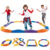 GLACER 20PCS Montessori Balance Beam, Textured Stepping Stones for Toddlers w/Non-Slip Surface, 180 LBS Capacity, Sensory Motor Skill Development Toys for Indoor Outdoor Obstacle Courses (Rainbow) view 1