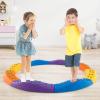 GLACER 20PCS Montessori Balance Beam, Textured Stepping Stones for Toddlers w/Non-Slip Surface, 180 LBS Capacity, Sensory Motor Skill Development Toys for Indoor Outdoor Obstacle Courses (Rainbow) view 3