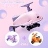 12V Electric Wiggle Car with LED Lights & Glow Wheels for 3+ Year Olds Kids view 2