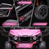 12V Kids Ride On Truck Car Electric Ride On Toy for Toddles with Remote Control, Spring Suspension, Led Lights, Music, Pink view 2