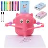 Interactive Educational Drawing Robot for Kids Montessori Painting Learning Toys for 3 4 5 6 7 8 Year Old Boys Girls Birthday PartyPink view 1