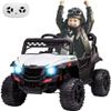 12V Kids Ride On Truck Car Electric Ride On Toy for Toddles with Remote Control, Spring Suspension, Led Lights, Music, White view 1