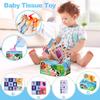 6 In 1 Baby Toys, 6-12 months Baby Toys, 0-6 12-18 Montessori Toddler Gifts For Toddlers, Farm Animals Playset & Teething & Stacking Building Block Cup & Tissue Box & Sensory Bin For Development view 4