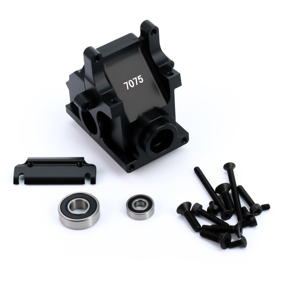 Aluminum Alloy Gearbox Case Upgrade Parts for Arrma 1/8 Kraton Outcast Typhon Talion 1/7 Infraction Fireteam Felony Mojave,Replace#AR310854 (Black)