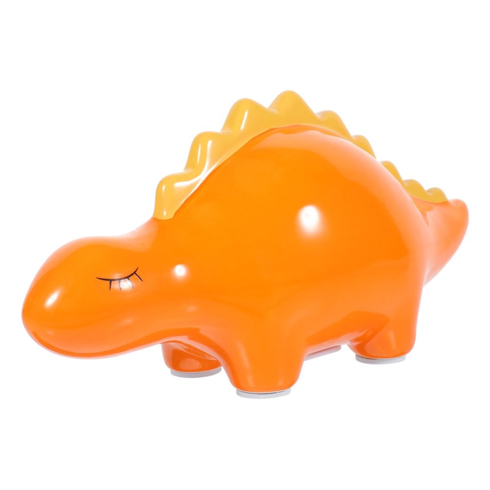 Abaodam Cartoon Dinosaur Piggy Bank Ceramic Storage for Boy Girl Fun and Functional Savings Jar for Boys and Girls Birthday Cute Home