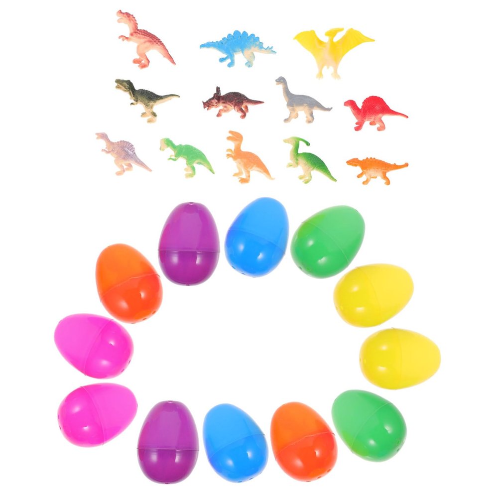 Abaodam 12pcs Dinosaur Toys Unique Easter Pull-back Dinosaurs for Boys and Girls and Party Games Random Style