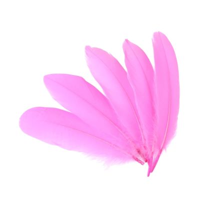 50Pcs Colorful Goose Feathers 15-20cm Natural Swan Feather for Crafts Home Decoration DIY Party Jewelry Making Accessories(Pink)