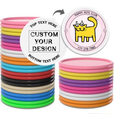 200-1000 Custom Poker Chips, Plastic Poker Chips Personalized Your Own Logo/Image/Text, Double Side Full Color Printing Drink Tokens with Storage Case for Bar, Wedding, Events, Promotions (White)