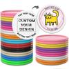 200-1000 Custom Poker Chips, Plastic Poker Chips Personalized Your Own Logo/Image/Text, Double Side Full Color Printing Drink Tokens with Storage Case for Bar, Wedding, Events, Promotions (White) view 1