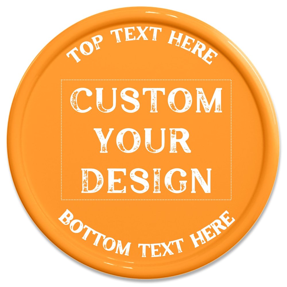 200-1000 Custom Poker Chips, Plastic Poker Chips Personalized Your Own Logo/Image/Text, Double Side Full Color Printing Drink Tokens with Storage Case for Bar, Wedding, Events, Promotions (Orange)