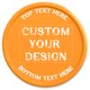 200-1000 Custom Poker Chips, Plastic Poker Chips Personalized Your Own Logo/Image/Text, Double Side Full Color Printing Drink Tokens with Storage Case for Bar, Wedding, Events, Promotions (Orange) view 1
