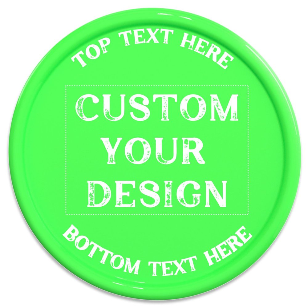 200-1000 Custom Poker Chips, Plastic Poker Chips Personalized Your Own Logo/Image/Text, Double Side Full Color Printing Drink Tokens with Storage Case for Bar, Wedding, Events, Promotions (Green)
