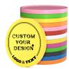 100 PCS Custom Poker Chips, 9 Colors Drink Tokens Chips, Double Sides Full-Color Print Your Logo and Text, Personalized Plastic Poker Chips for Bar Promotions, Golf Club, Parties & Events (Yellow) view 1
