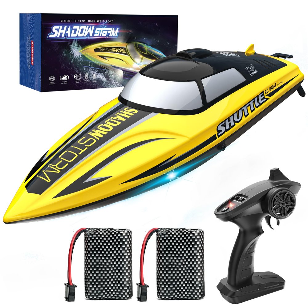 BEZGAR RC Boat - 32+ KPH Fast Remote Control Boat for Pool, Lake & Salt Water, 2.4GHz Speed Boats for Adults & Kids, Summer Water Beach Toys, Birthday Gifts for Boys & Girls Age 8-12 Years Old