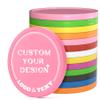 100 PCS Custom Poker Chips, 9 Colors Drink Tokens Chips, Double Sides Full-Color Print Your Logo and Text, Personalized Plastic Poker Chips for Bar Promotions, Golf Club, Parties & Events (Pink) view 1