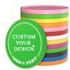 100 PCS Custom Poker Chips, 9 Colors Drink Tokens Chips, Double Sides Full-Color Print Your Logo and Text, Personalized Plastic Poker Chips for Bar Promotions, Golf Club, Parties & Events (Green) view 1