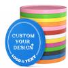 100 PCS Custom Poker Chips, 9 Colors Drink Tokens Chips, Double Sides Full-Color Print Your Logo and Text, Personalized Plastic Poker Chips for Bar Promotions, Golf Club, Parties & Events (Blue) view 1