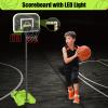 4 in 1 Kids Basketball Hoop and Tball Set for kids 3-5, Adjustable Height Toddler Basketball Hoop, Hanging Tee Baseball with Automatic Pitching Toddler Birthday Gift Outdoor Toys for 3-12 Years Old view 2