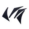 4pcs/set Universal Car Canards Front Bumper Lip Splitter Diffuser Fins Body Valence Chin Wing Widebody Tunning Canard Spoiler(Carbon Fiber) view 1