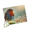 European Robin Cute and Chest-Red in Cool Morning Mists Jigsaw Puzzle Made in USA view 3