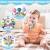 Baby Toys 6-12 Months, 6 in 1 Montessori Toys for 1 Year Old, Soft Infant Sensory Teething Toy, Stacking Cups & Blocks, Shape Sorter Blocks, Finger Puppets, Tissue Box Toy for Toddler 0-3-6-9-12 M+ view 4