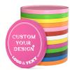 100 PCS Custom Poker Chips, 9 Colors Drink Tokens Chips, Double Sides Full-Color Print Your Logo and Text, Personalized Plastic Poker Chips for Bar Promotions, Golf Club, Parties & Events (Rose Red) view 1