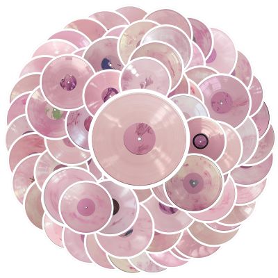 100Pcs Minimalist Vinyl Record StickersWaterproof Vinyl Record Sticker for Water Bottle Laptop Phone Cases Planner Skateboard Luggage Party Favor Decor Ideal for Adults Teens Teacher Rewards C335X1G