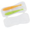2 Silicone Baby Spoons Set, Soft Tip Spoons for Babies Over 4 Months Old with Box, Feels Like Milk, Takes Care of Baby's Mouth, Reduce Choking and view 3