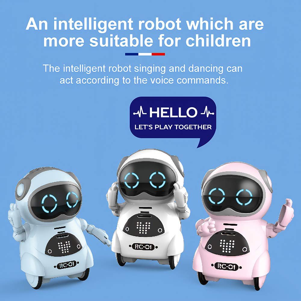 ACAGALA 939A Pocket Robot Talking Interactive Dialogue Voice Recognition Record Singing Dancing Telling Story Mini Robot Toy