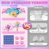 Uregoio 2 Pack Princess Bubble Wands Machine for Girls with Rotating Design, Outdoor Bubble Maker Toys for Kids Ages 4-8, Rechargeable Light & Music Fairy Wands for Party Birthday(Pink & Purple) view 2