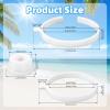 2pcs Cup Holder for Bogg Bag, 2 Sizes ABS Practical Water Bottle Storage Holder Suitable Drink Organizer Beach Accessories for Stanley Cup 30oz 40oz (White) view 2