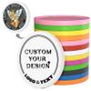 100 PCS Custom Poker Chips, 9 Colors Drink Tokens Chips, Double Sides Full-Color Print Your Logo and Text, Personalized Plastic Poker Chips for Bar Promotions, Golf Club, Parties & Events (White) view 1