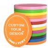 100 PCS Custom Poker Chips, 9 Colors Drink Tokens Chips, Double Sides Full-Color Print Your Logo and Text, Personalized Plastic Poker Chips for Bar Promotions, Golf Club, Parties & Events (Orange) view 1