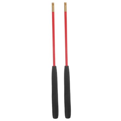 Milisten Anti-Slip Diabolo Sticks for Outdoor Fitness 1 Pair of Solid Fiberglass Chinese Diabolo Handsticks Copper Tips for Juggling and Acrobatics
