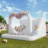 Albott 15.1x15.1x11.2 FT Commercial PVC Inflatable White Bounce House for Kids, Large White Castle Bounce House with Ball Pit, Slide, 1100w Blower & Higher Inflatable Wall for Wedding Birthday Party view 1