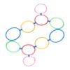 BESPORTBLE Hopscotch Training Set for Boys and Girls Outdoor Fun Educational Toys Portable Agility Training Equipment Full Set Rings and Connectors view 1