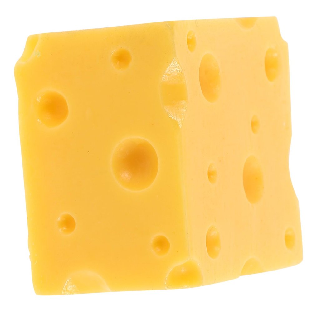 CIYODO Realistic Fake Cheese Model Cheese Themed Decorations for Kitchen Food Shop Photography Props
