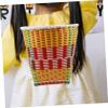 Abaodam Hand Woven Carrier Basket for Boy Girl Multi-Functional Storage Prop for Dance Camping and Home Decor Plastic Material for Ages view 4